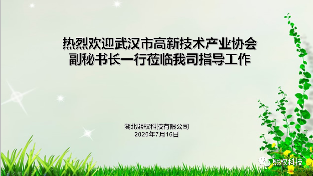 <b>7月16日武汉高新技术产业协会副秘书长一行莅临我司调研交流</b>
